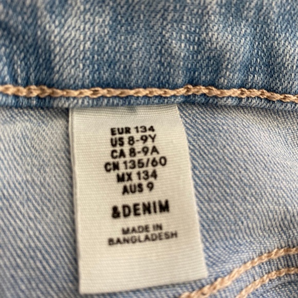 Overall denim light blue ripped jeans - Picture 7 of 7